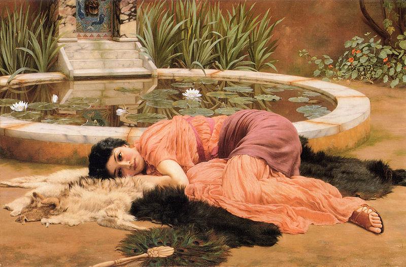 John William Godward Sweet Nothings by Godward Germany oil painting art